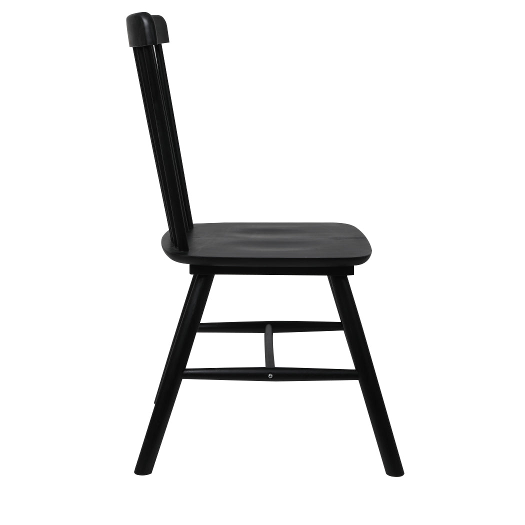 2x Dining Chairs Kitchen Winsor Black.