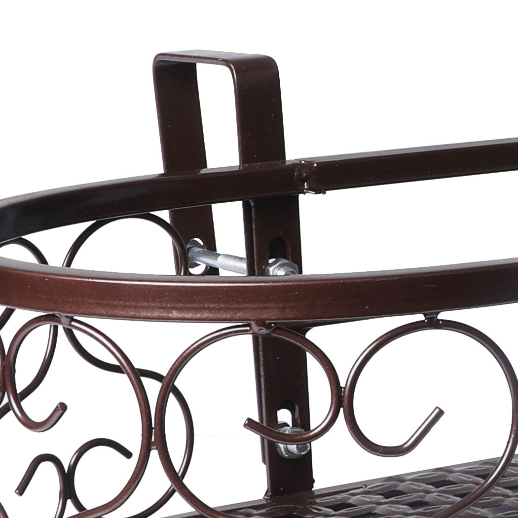 Levede Plant Stand Outdoor Indoor Home Bronze Oval.