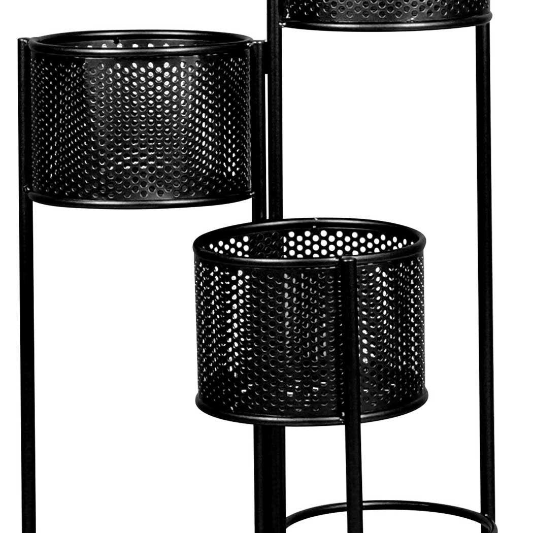 Levede 6 Tier Plant Stand Swivel Outdoor Black.