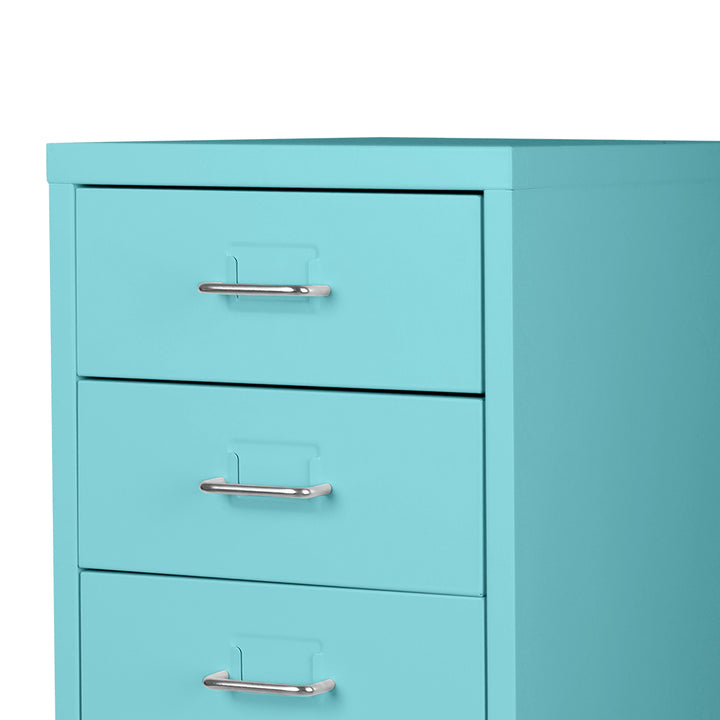 Levede 6 Drawer Office Cabinet Drawers Turquoise.
