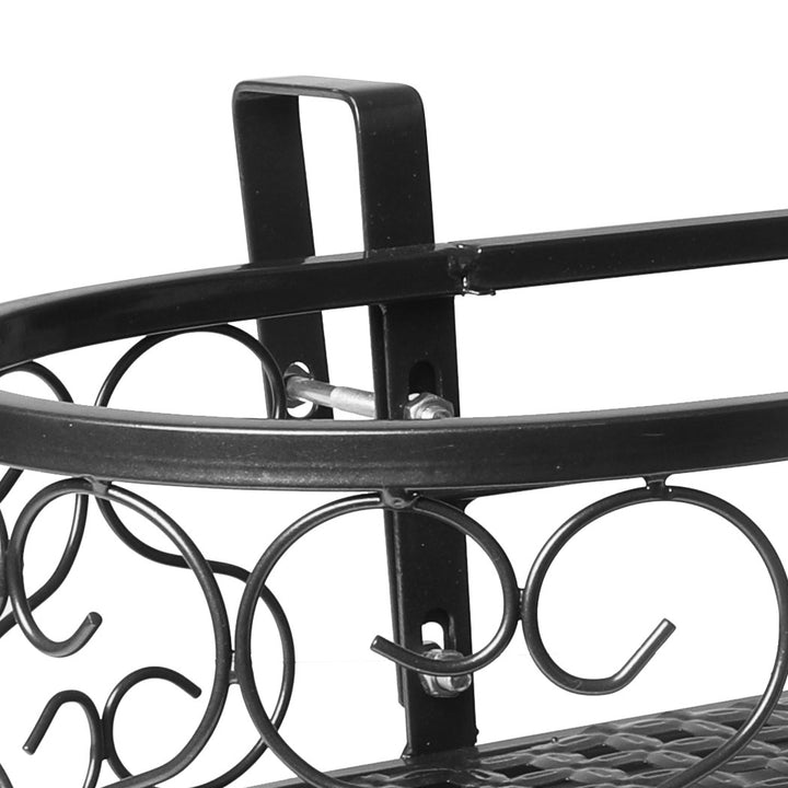 Levede Plant Stand Outdoor Indoor Home Black Oval.