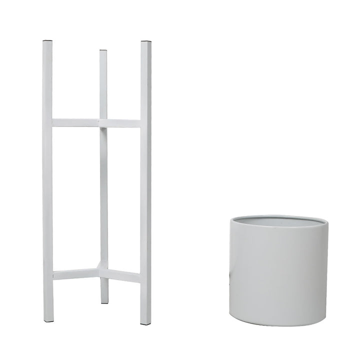 Levede Plant Stand Garden Planter Metal White Large.