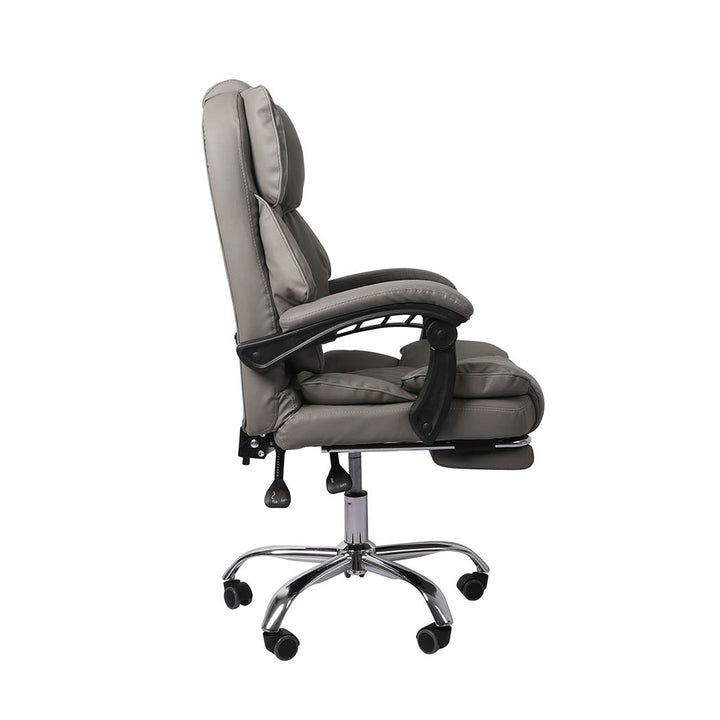 Levede Gaming Chair Office Computer Grey Footrest.
