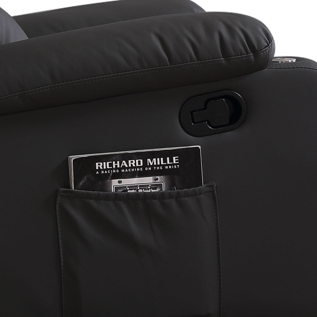 Levede Massage Chair Recliner 360 Swivel Black.
