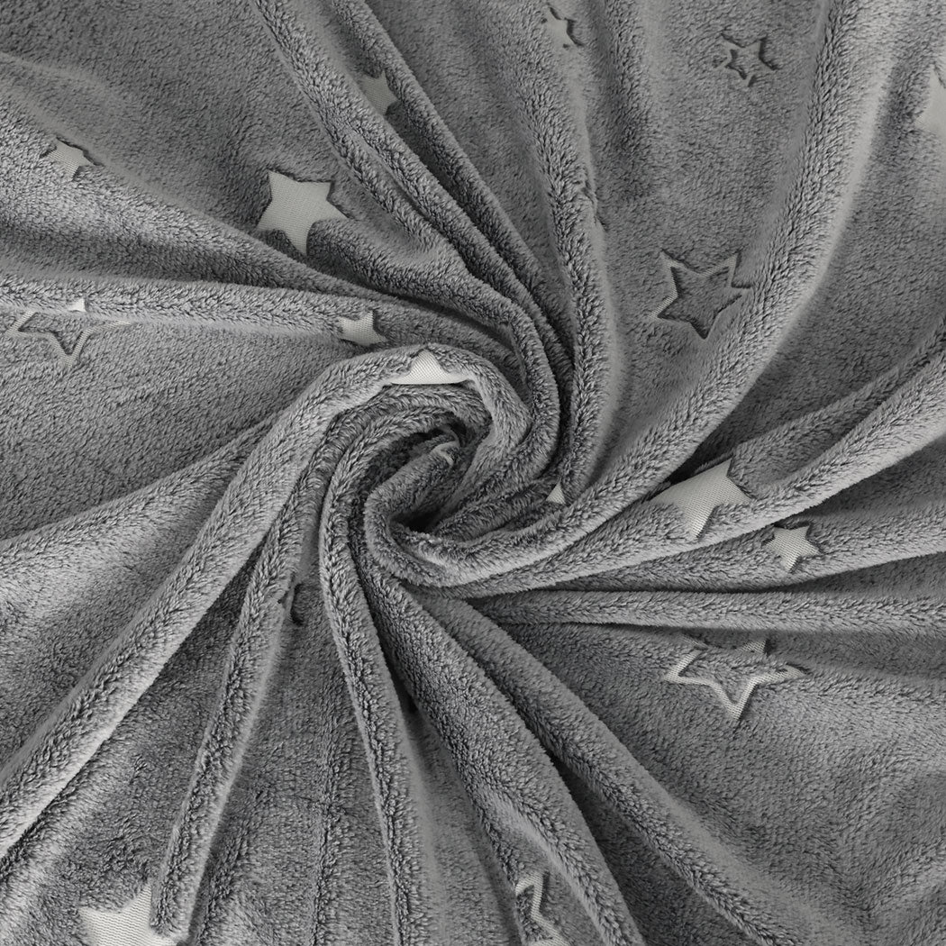 DreamZ 3x3M Large Oversized Blanket Grey Star.