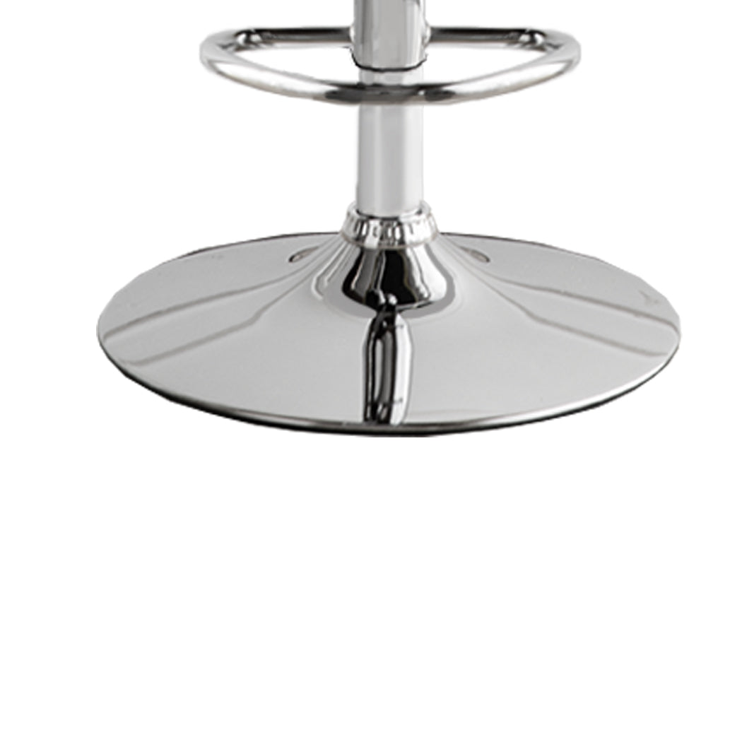 Levede 1x Kitchen Bar Stools Gas Lift Black Silver.