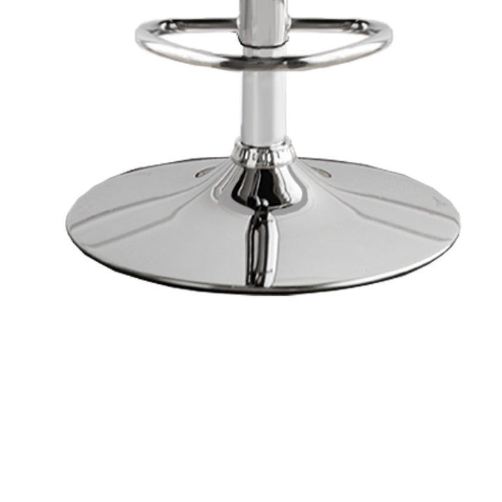 Levede 1x Kitchen Bar Stools Gas Lift Black Silver.