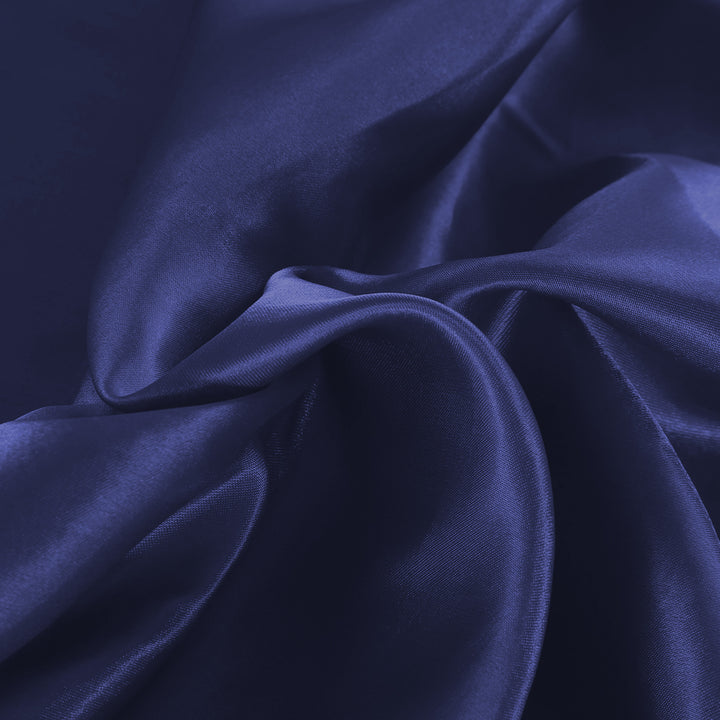 Silky Satin Quilt Cover Set Bedspread Blue.
