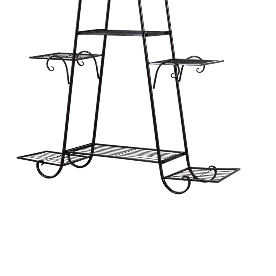 Levede Outdoor Indoor Metal Plant Stand Black.