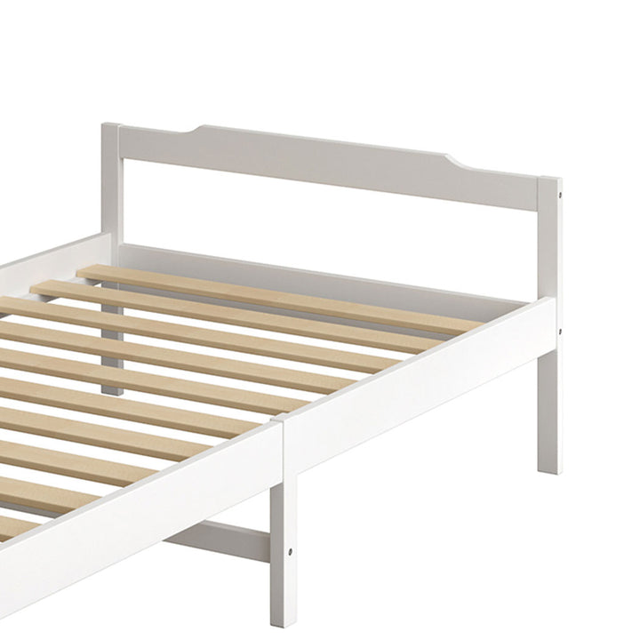 King Single Wooden Bed Frame – White.