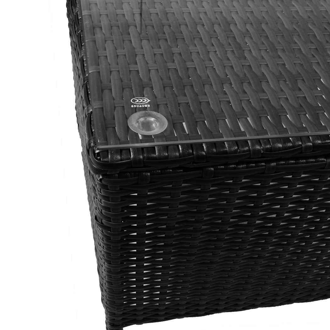 Levede Outdoor Furniture Setting Patio Black.