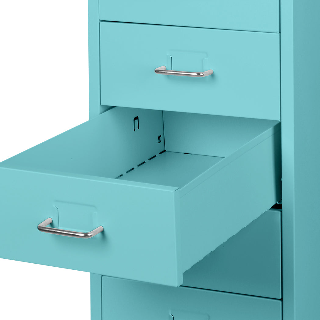 Levede 6 Drawer Office Cabinet Drawers Turquoise.