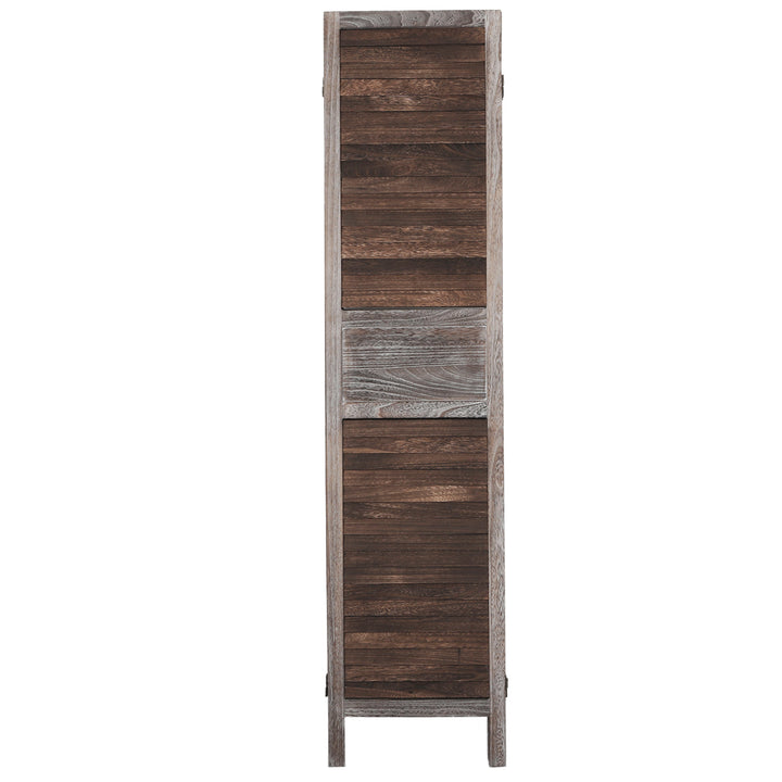 Levede 4 Panel Partition Room Divider Brown.
