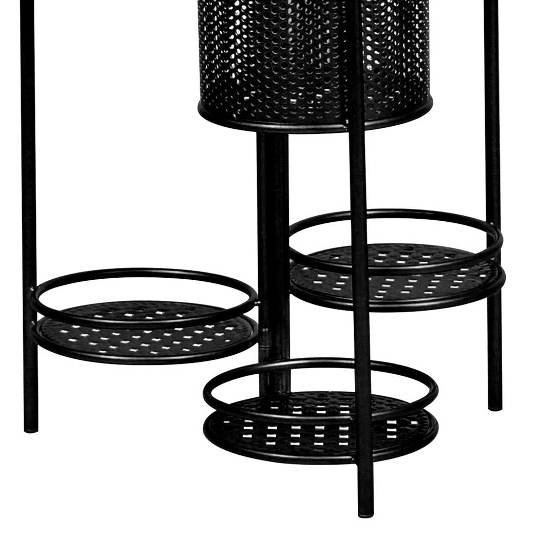 Levede 6 Tier Plant Stand Swivel Outdoor Black.