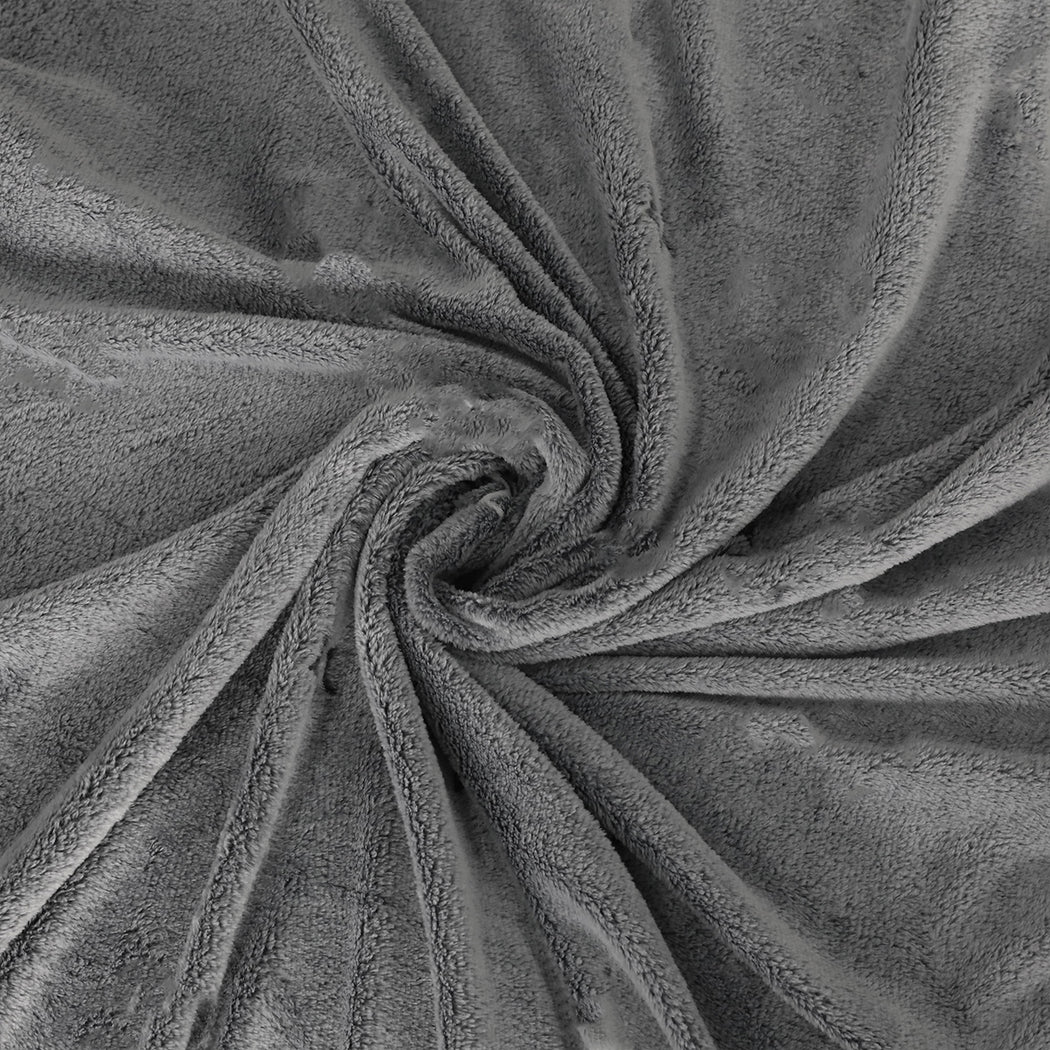 DreamZ 3x3M Large Oversized Blanket Grey Plain.