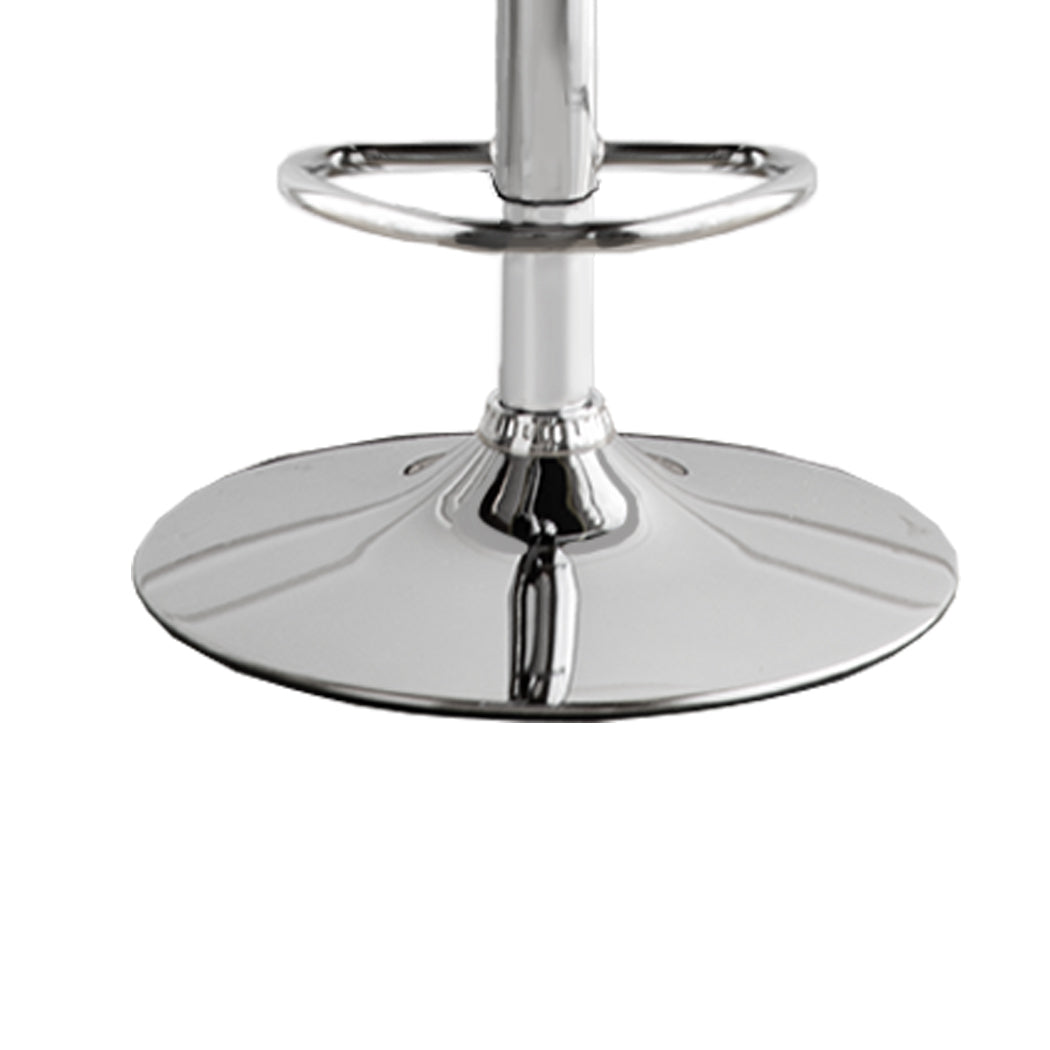 Levede 1x Kitchen Bar Stools Gas Lift Silver.