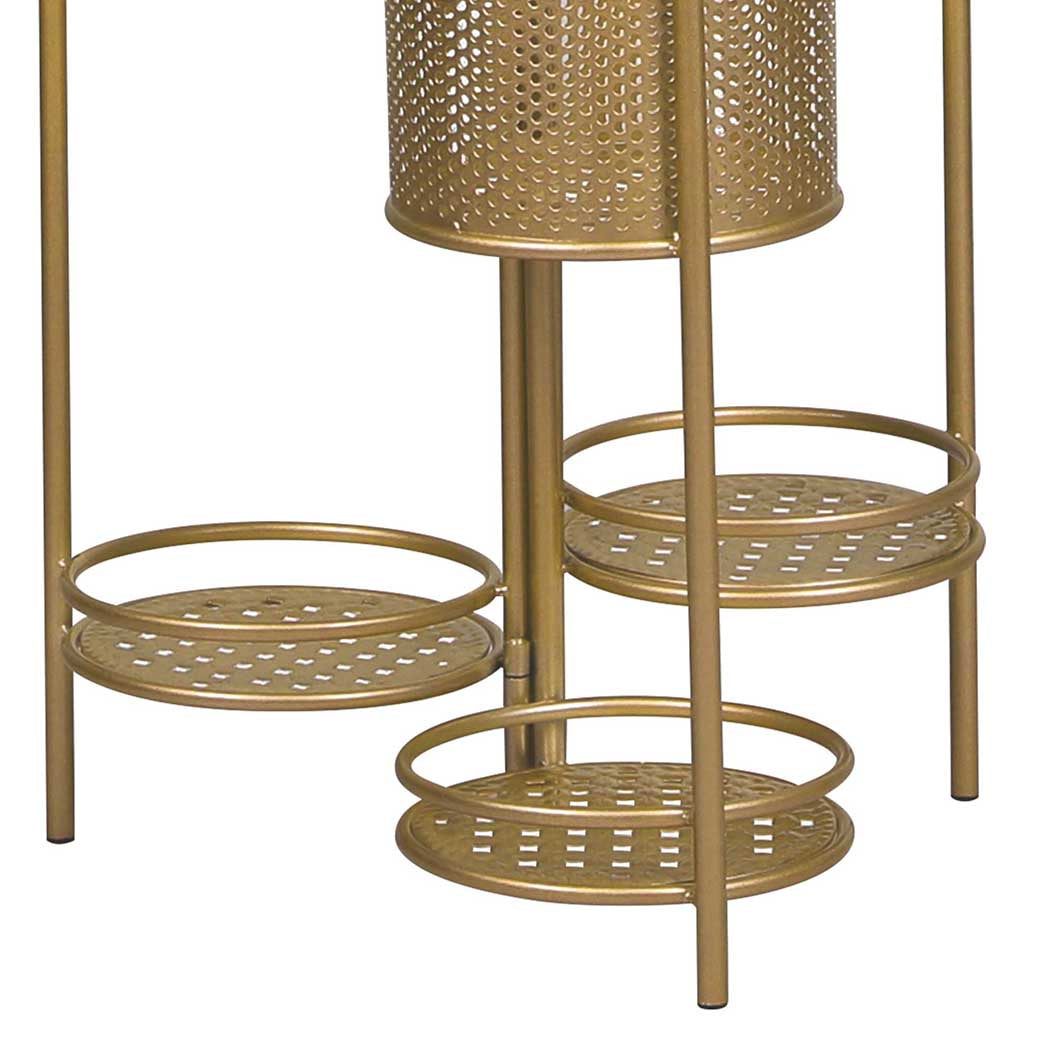 Levede 6 Tier Plant Stand Swivel Outdoor Gold.