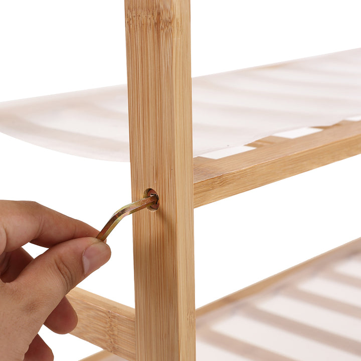 Levede Bamboo Shoe Rack Storage Wooden 70cm.