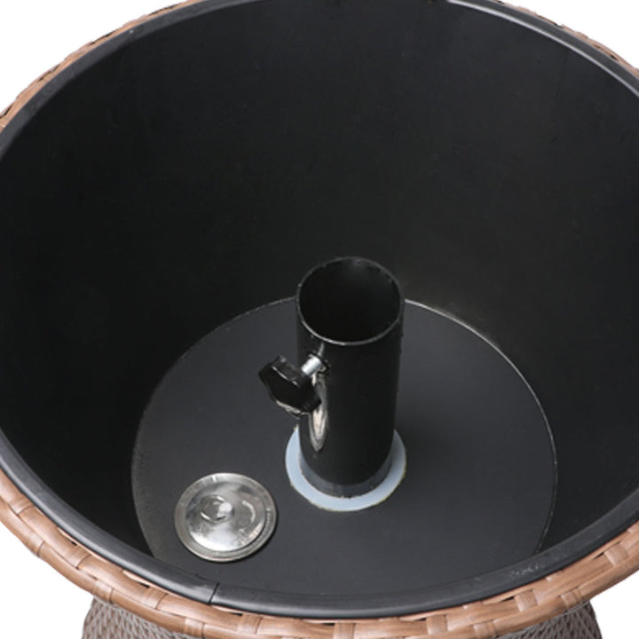 Levede Cooler Ice Bucket Table Bar Outdoor Black and brown.