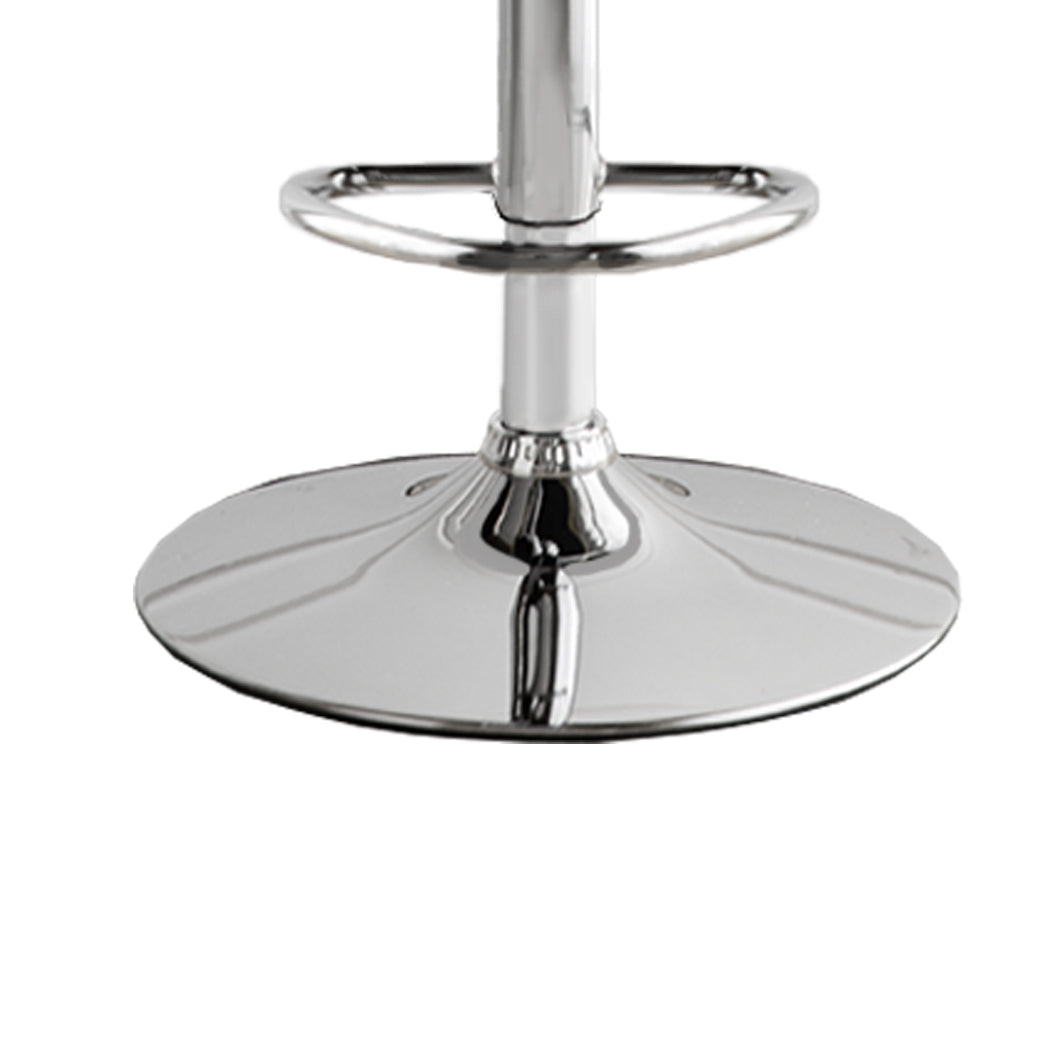 Levede 1x Kitchen Bar Stools Gas Lift Grey Silver.