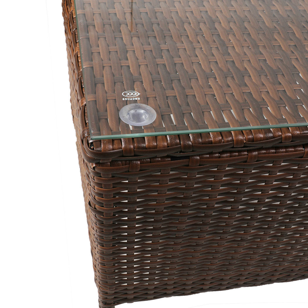 Levede Outdoor Furniture Setting Patio Brown.