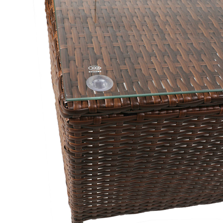 Levede Outdoor Furniture Setting Patio Brown.