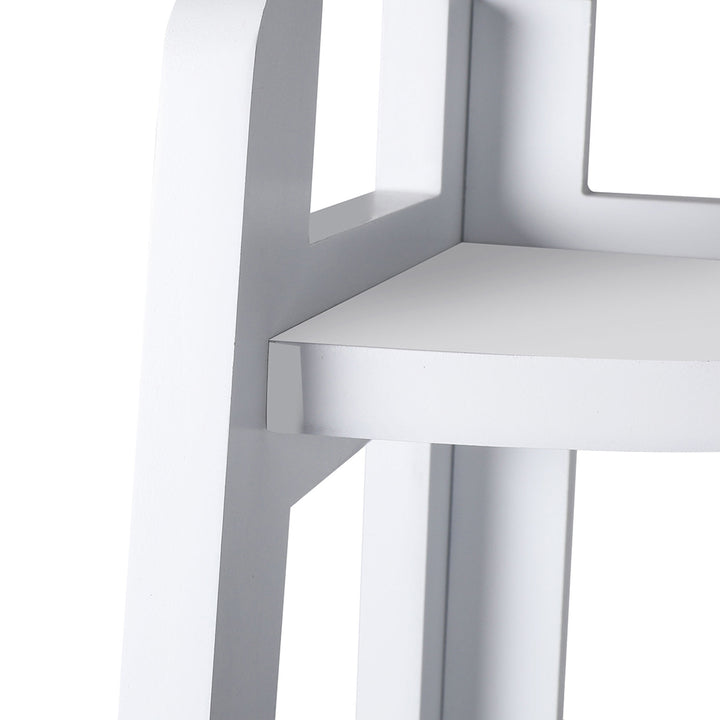 Levede 5 Tier Corner Shelf Wooden Storage White.