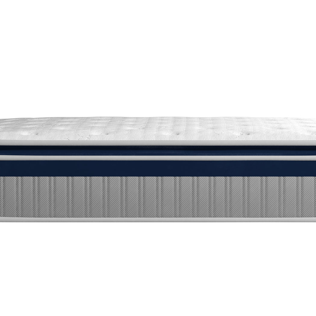 Spring Mattress Pillow Top 7 Zone Pocket Spring Memory Foam 32CM Single.