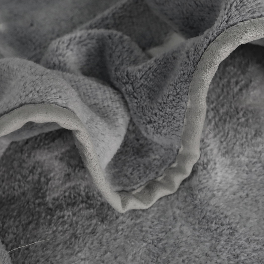DreamZ 3x3M Large Oversized Blanket Grey Plain.
