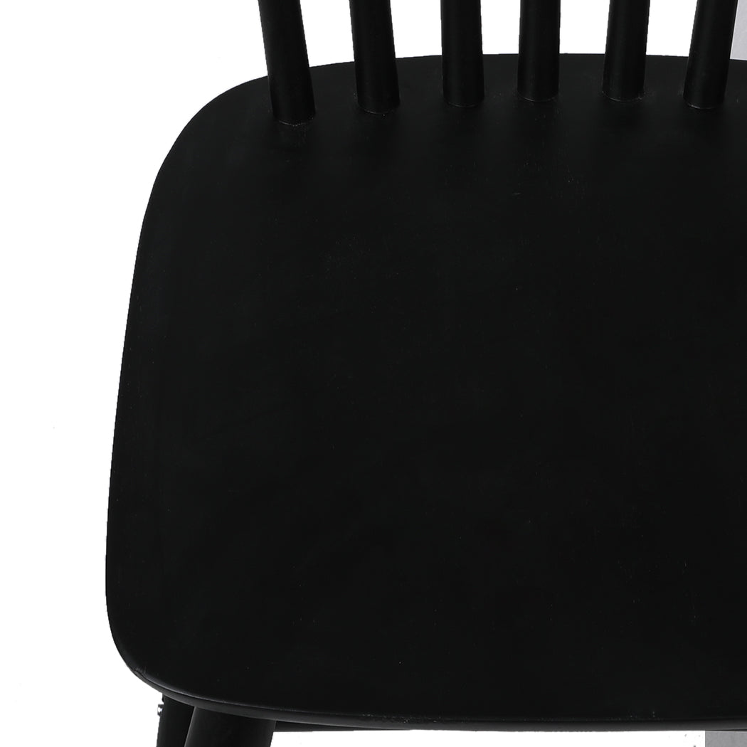 2x Dining Chairs Kitchen Winsor Black.