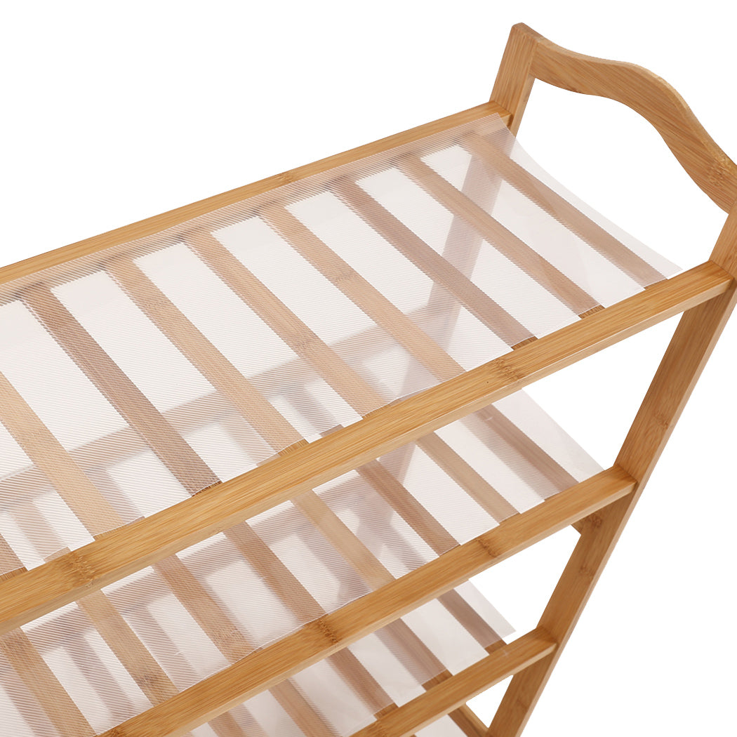 Levede Bamboo Shoe Rack Storage Wooden 70cm.