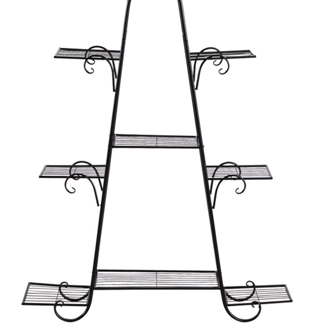 Levede Outdoor Indoor Metal Plant Stand Black.
