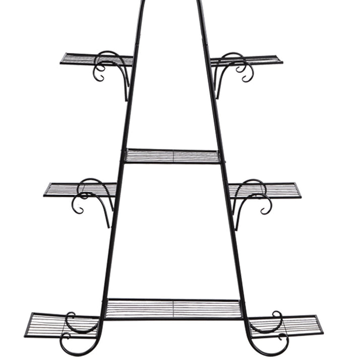 Levede Outdoor Indoor Metal Plant Stand Black.