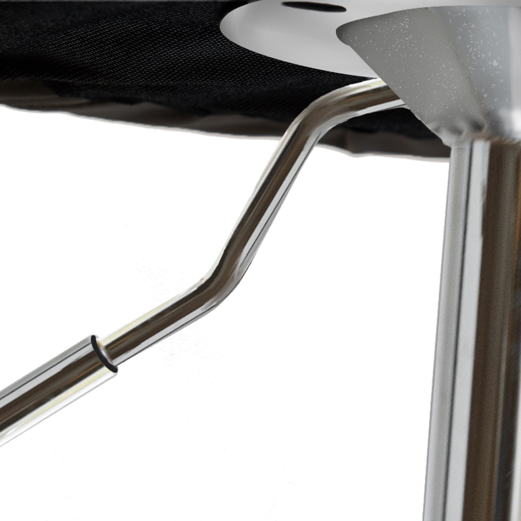 Levede 1x Kitchen Bar Stools Gas Lift Black Silver.