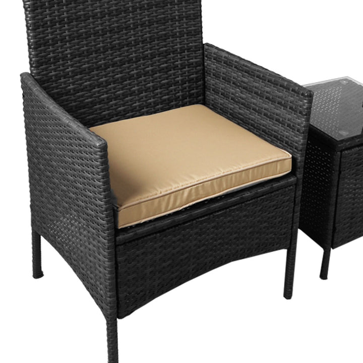 Levede Outdoor Furniture Setting Patio Black.