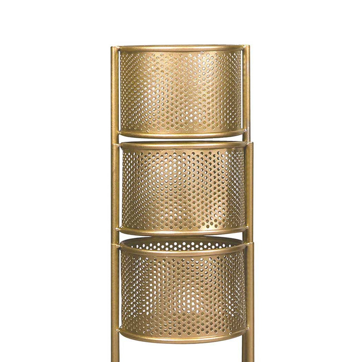 Levede 6 Tier Plant Stand Swivel Outdoor Gold.