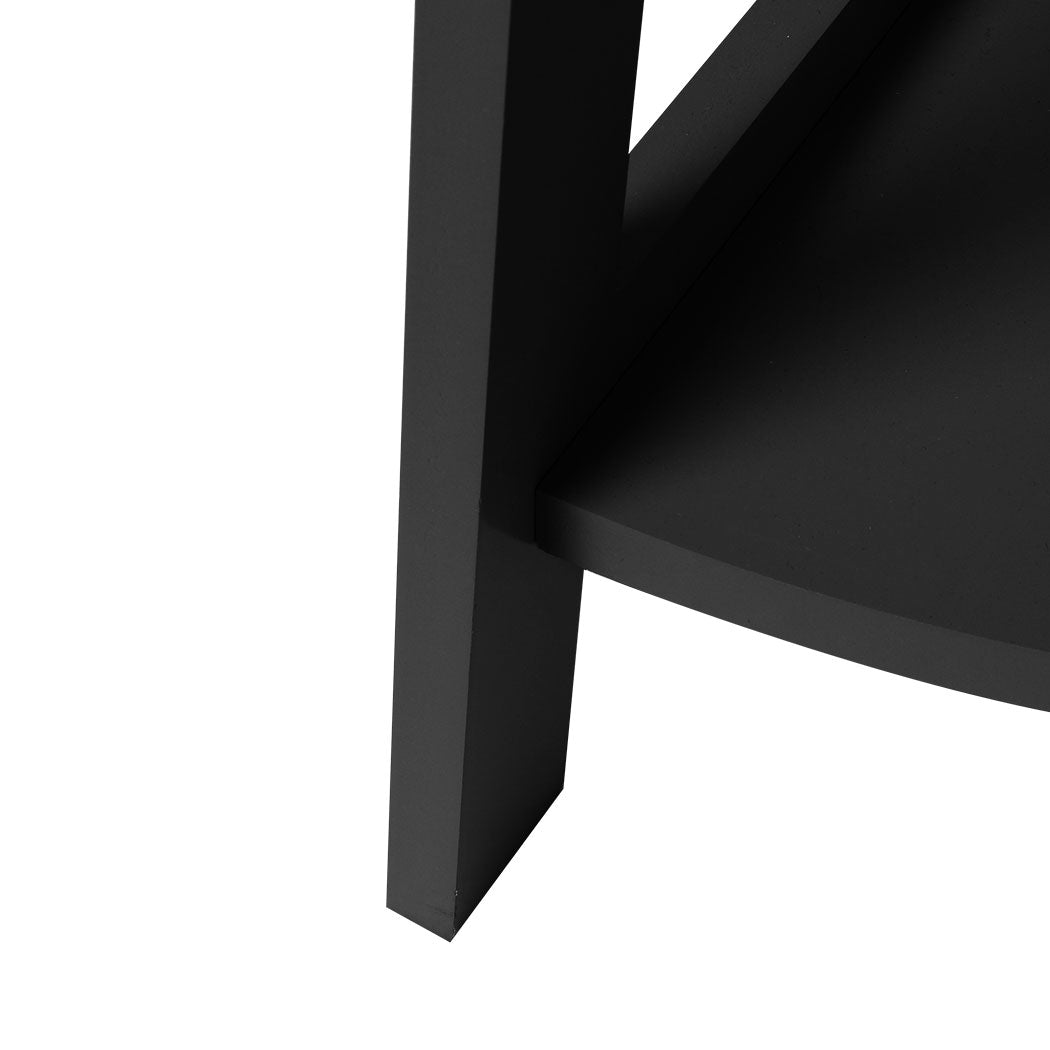 Levede 5 Tier Corner Shelf Wooden Storage Black.