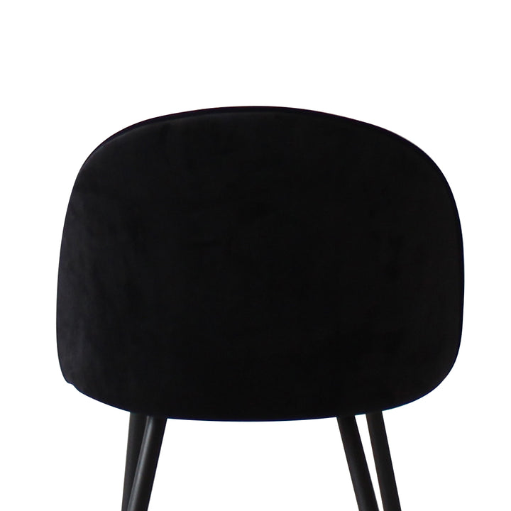 2x Dining Chairs Kitchen Cafe Black.