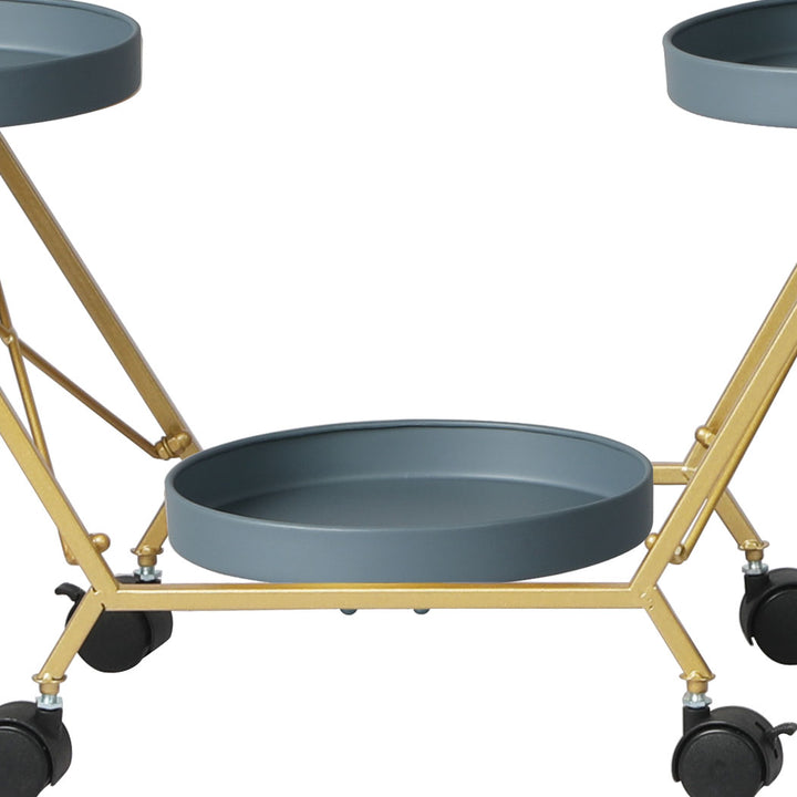 Levede Plant Stand Garden Outdoor Indoor Grey.