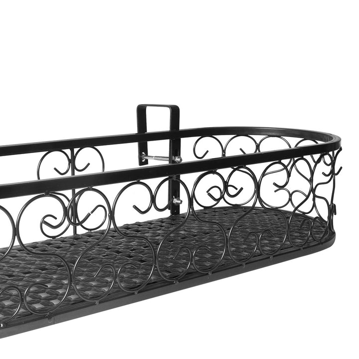 Levede Plant Stand Outdoor Indoor Home Black Oval.