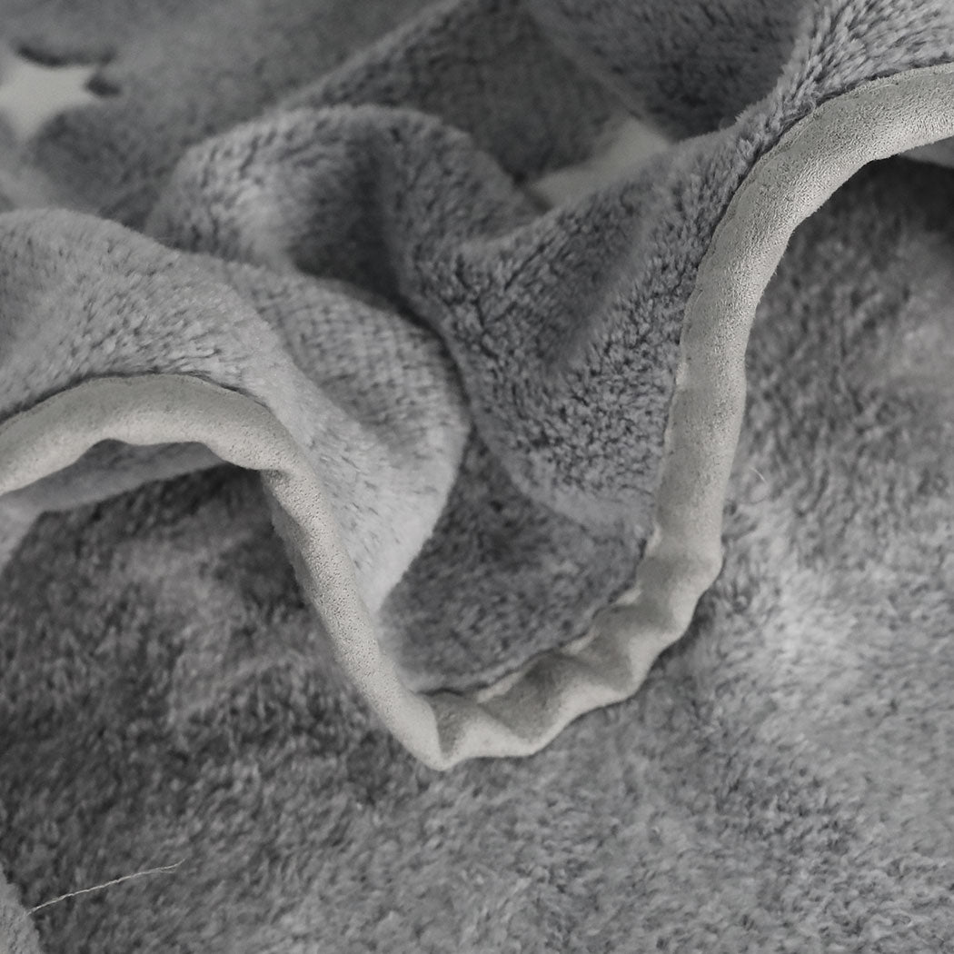 DreamZ 3x3M Large Oversized Blanket Grey Star.