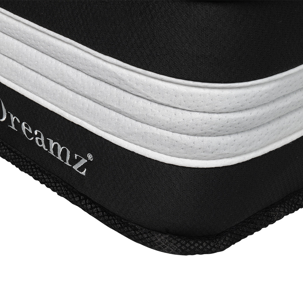 King Single Cooling Mattress Pocket Spring Euro Top Bed Foam 5 Zone 25cm.