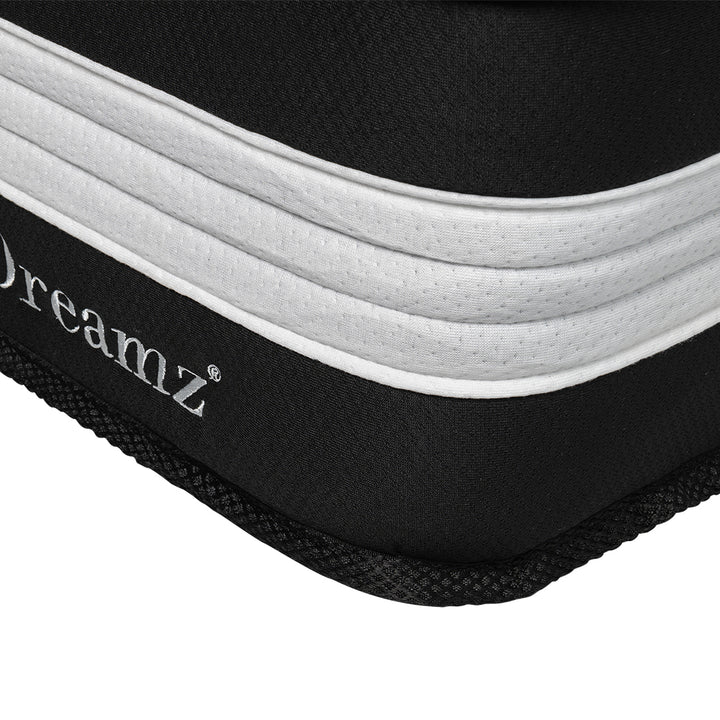 King Single Cooling Mattress Pocket Spring Euro Top Bed Foam 5 Zone 25cm.