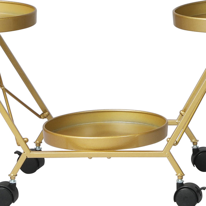 Levede Plant Stand Garden Outdoor Indoor Gold.