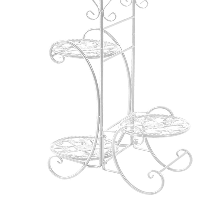 Levede Plant Stand Outdoor Indoor Metal White.