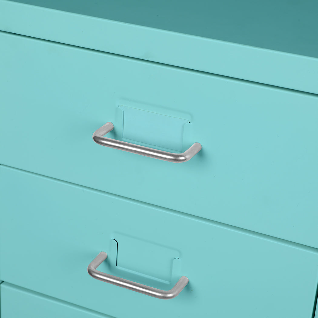 Levede 6 Drawer Office Cabinet Drawers Turquoise.