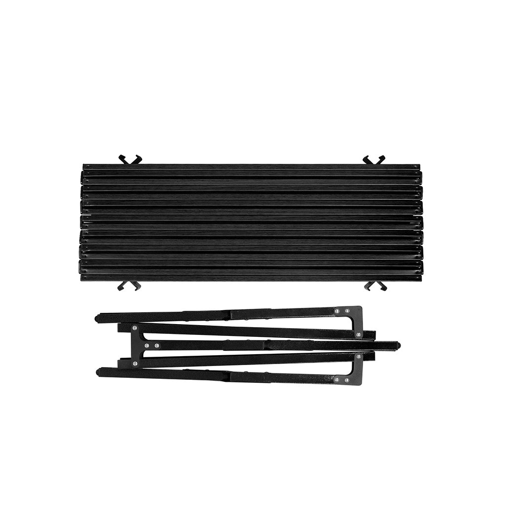 Folding Camping Table Chair Set Black.