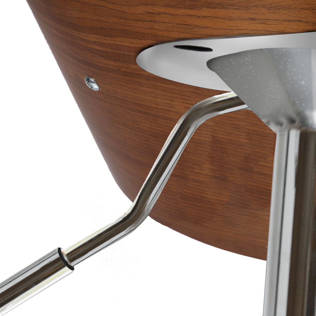 Levede 1x Kitchen Bar Stools Gas Lift Silver.