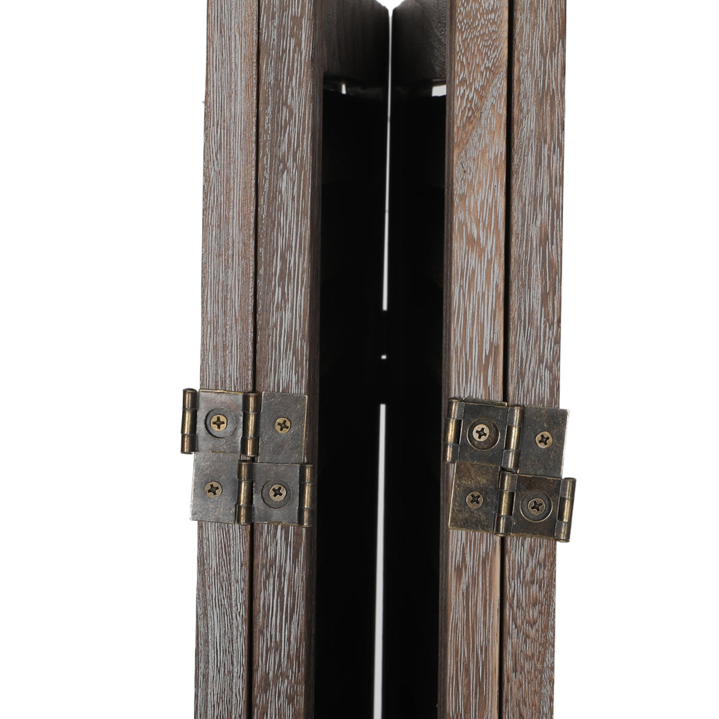 Levede 4 Panel Partition Room Divider Brown.
