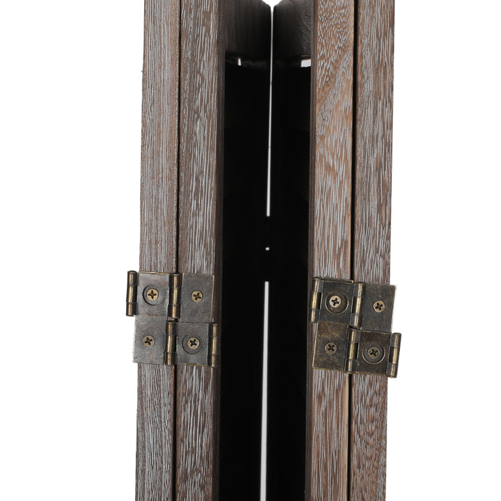 Levede 4 Panel Partition Room Divider Brown.